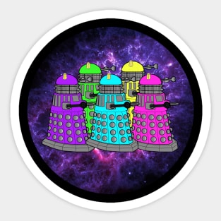 Neon Space Daleks - Doctor Who Sticker